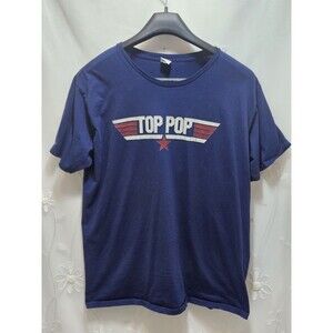 Top Pop Mens Size 2XL Navy Blue T-Shirt Novelty Gift Fun Graphic Timeless Retro